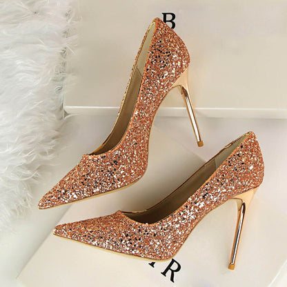 Funki Findz | Shoes | Women's High Heel Glitter Prom Pumps
