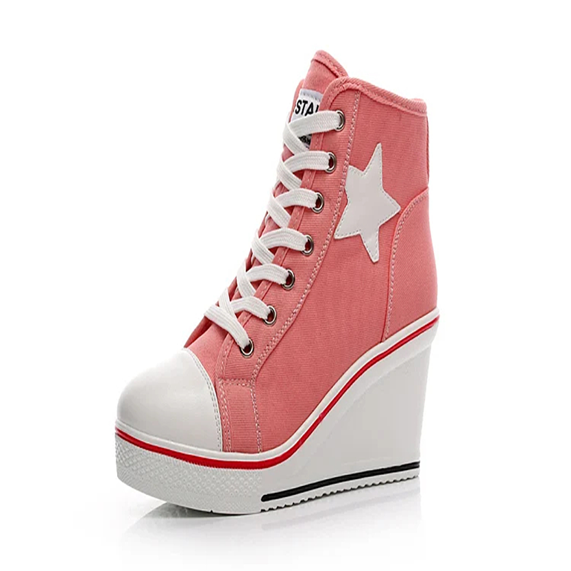 Funki Findz | Boots | Women's Canvas Elevator Platform Sneaker