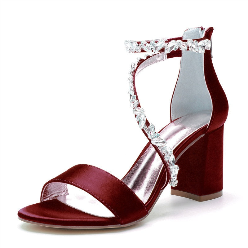 Funki Findz | Shoes | Women's Crystal Silk Wedding Sandals