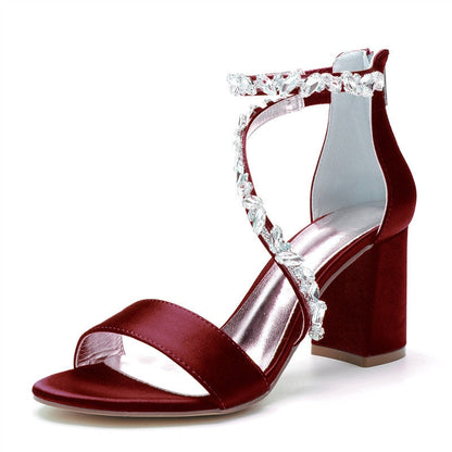 Funki Findz | Shoes | Women's Crystal Silk Wedding Sandals