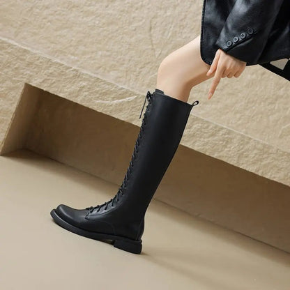 Funki Findz | Boots | Women's Real Leather Lace Up Riding Boot