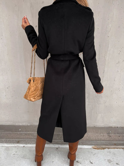 Funki Findz | Jackets | Women's Elegant Long Tie Belt Overcoats