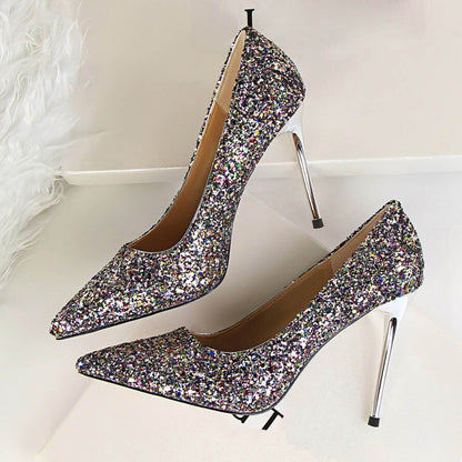 Funki Findz | Shoes | Women's High Heel Glitter Prom Pumps