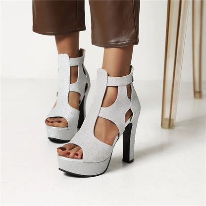 Funki Findz | Shoes | Women's Shimmery High Platform Sandals