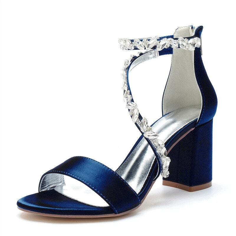 Funki Findz | Shoes | Women's Crystal Silk Wedding Sandals