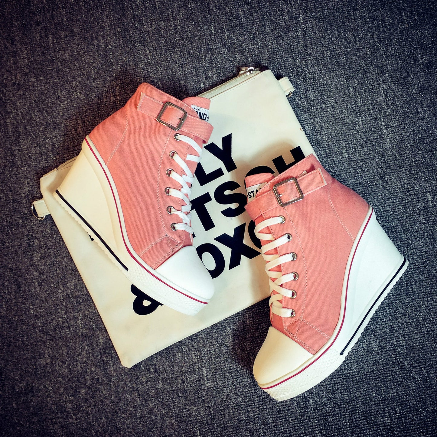 Funki Findz | Boots | Women's High Top Platform Wedge Sneaker