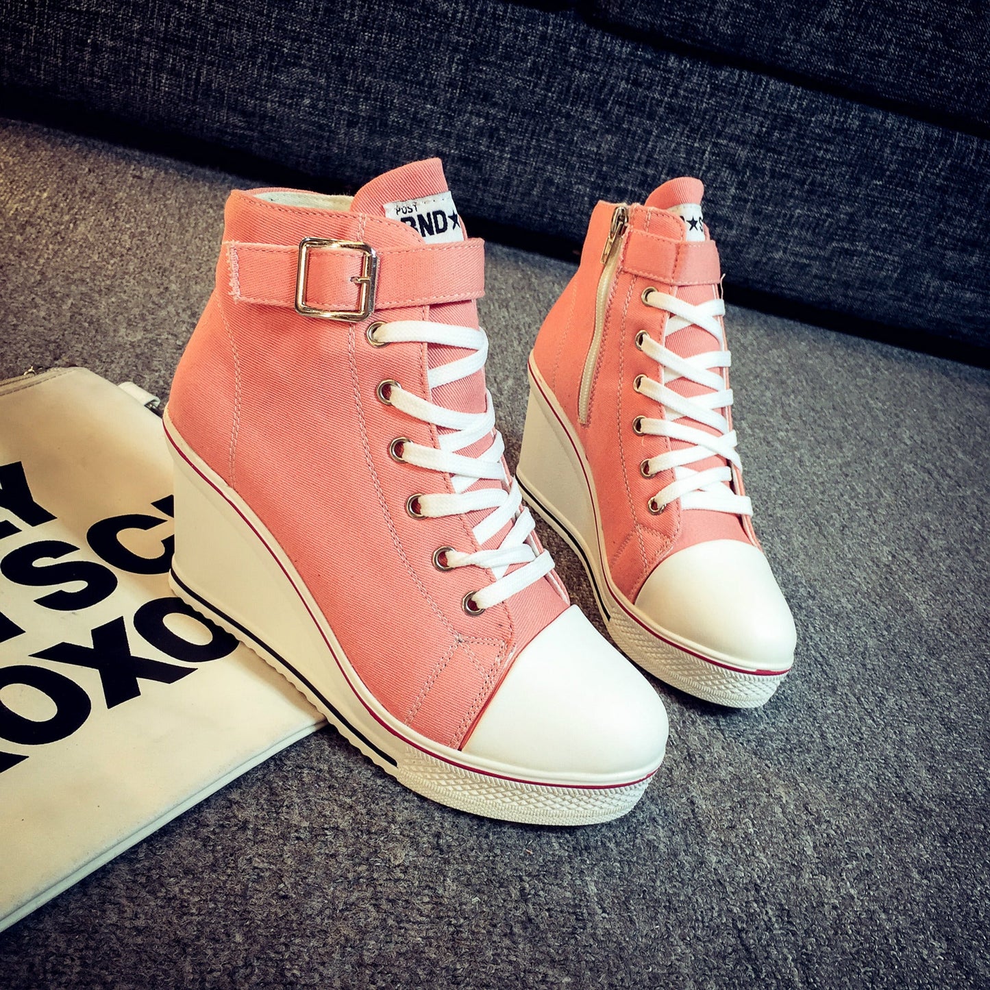 Funki Findz | Boots | Women's High Top Platform Wedge Sneaker