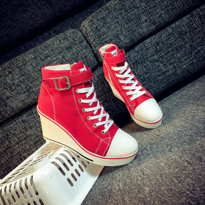 Funki Findz | Boots | Women's High Top Platform Wedge Sneaker
