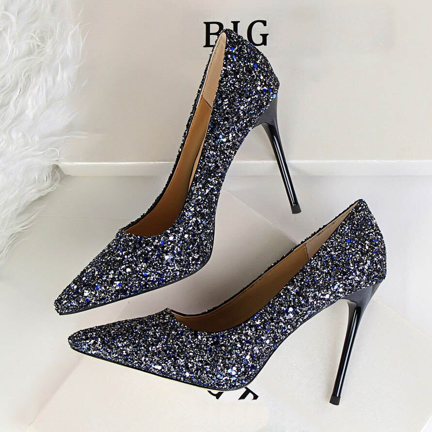 Funki Findz | Shoes | Women's High Heel Glitter Prom Pumps
