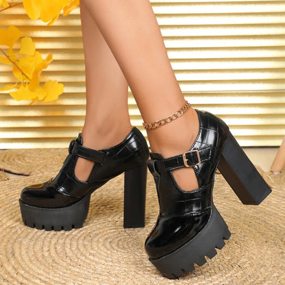 Funki Findz | Shoes | Women's High Block Heeled Mary Janes