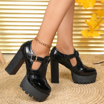Funki Findz | Shoes | Women's High Block Heeled Mary Janes