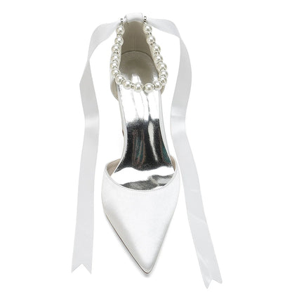 Funki Findz | Shoes | Women's Luxury Satin Tie Bridal Shoes