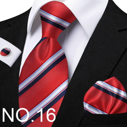 Funki Findz | Neckties | Men's Classic Striped Jacquard Tie Set