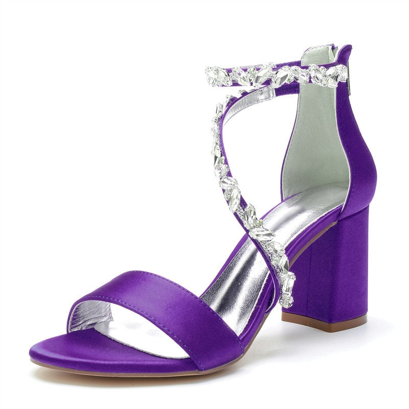 Funki Findz | Shoes | Women's Crystal Silk Wedding Sandals