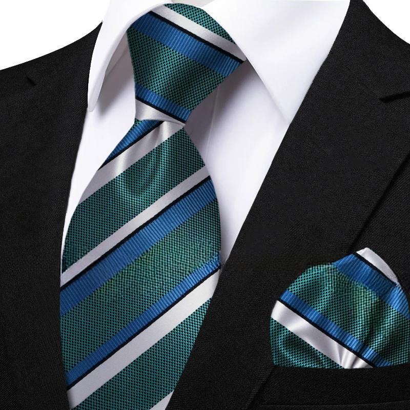 Funki Findz | Neckties | Men's Classic Striped Jacquard Tie Set