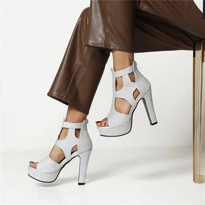 Funki Findz | Shoes | Women's Shimmery High Platform Sandals