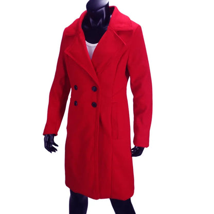 Funki Findz | Jackets | Women's Slim Fit Double Breast Overcoat