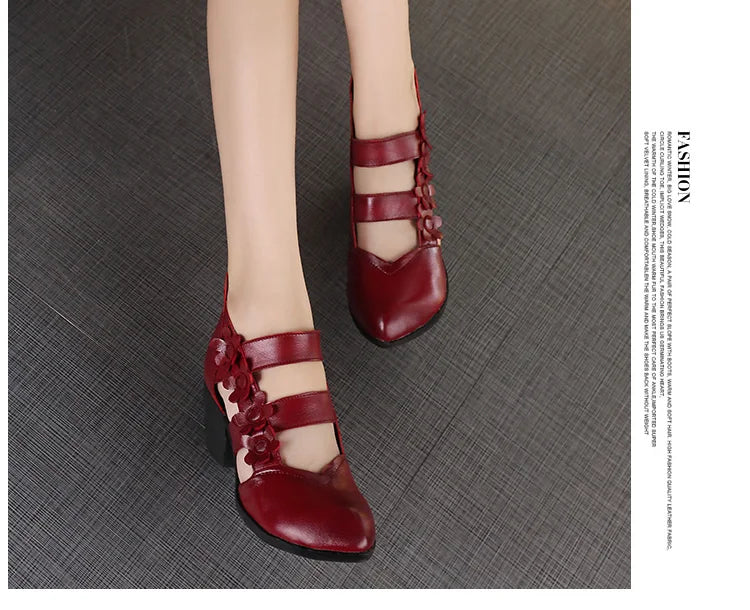 Funki Findz | Shoes | Women's Gothic Leather Low Heel Wedges