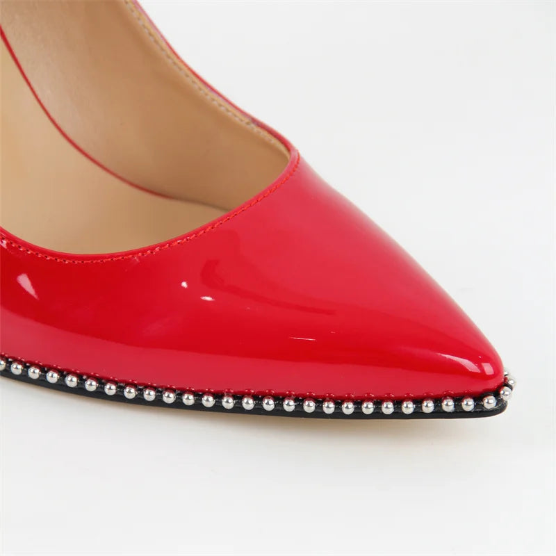 Funki Findz | Shoes | Women's Patent Black Studded Stilettos