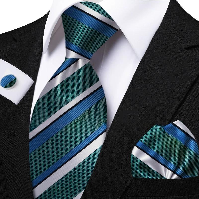 Funki Findz | Neckties | Men's Classic Striped Jacquard Tie Set
