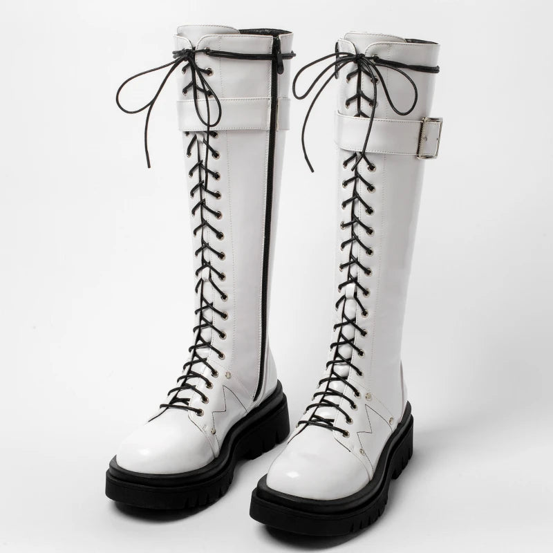 Funki Findz | Boots | Women's Gothic Big Buckle Knee High Boot