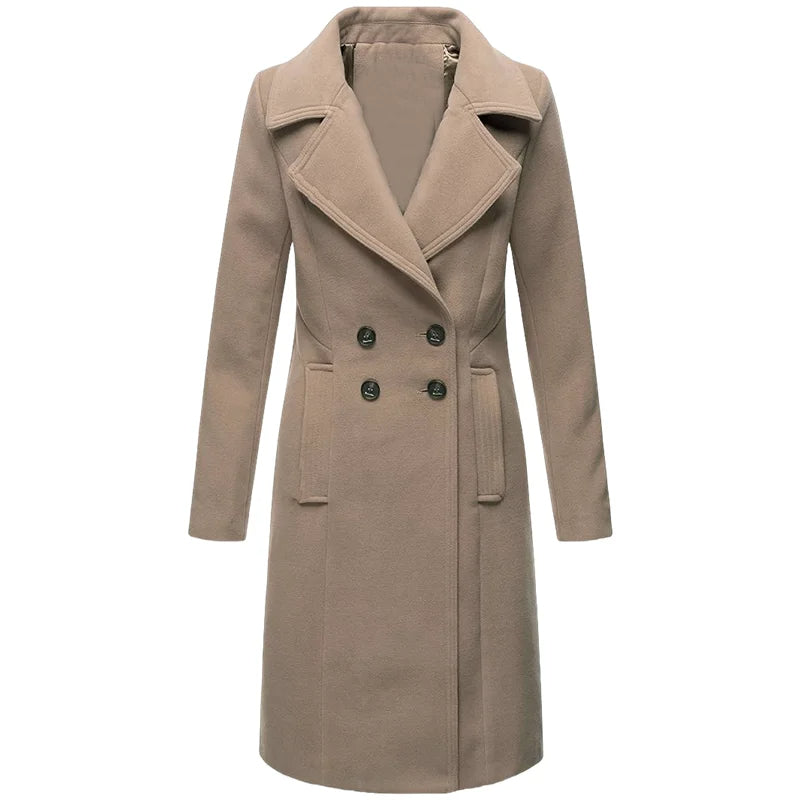 Funki Findz | Jackets | Women's Slim Fit Double Breast Overcoat