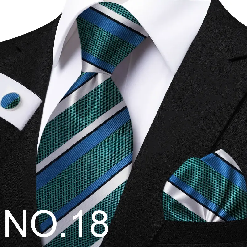 Funki Findz | Neckties | Men's Classic Striped Jacquard Tie Set