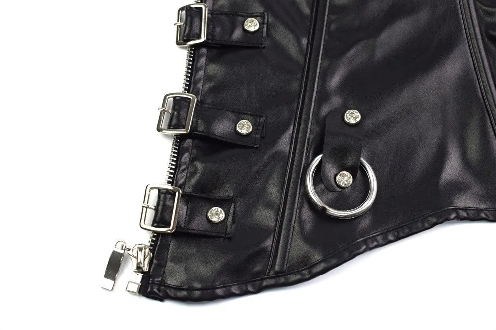 Funki Findz | Lingerie | Women's Faux Leather Steampunk Corset