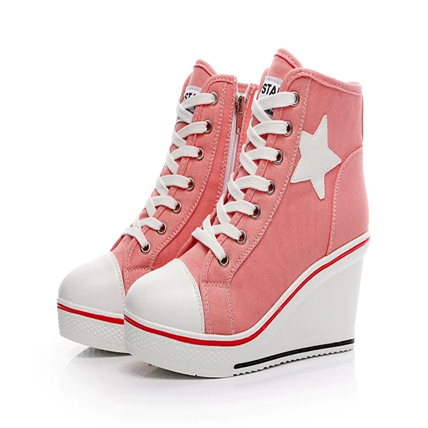 Funki Findz | Boots | Women's Canvas Elevator Platform Sneaker