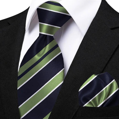 Funki Findz | Neckties | Men's Classic Striped Jacquard Tie Set
