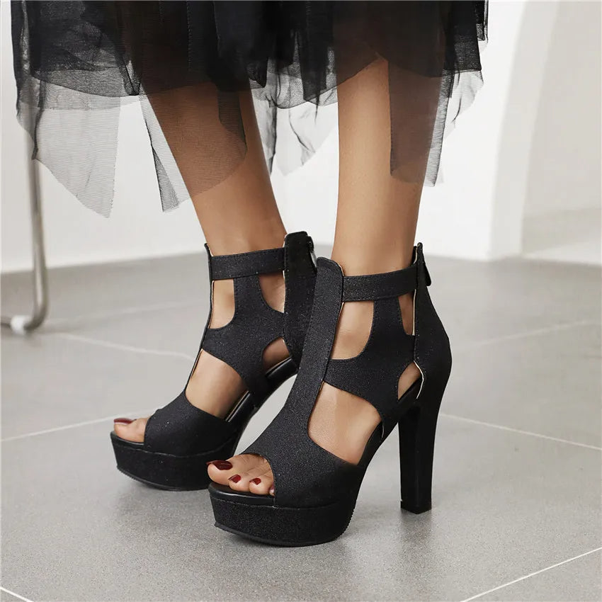 Funki Findz | Shoes | Women's Shimmery High Platform Sandals