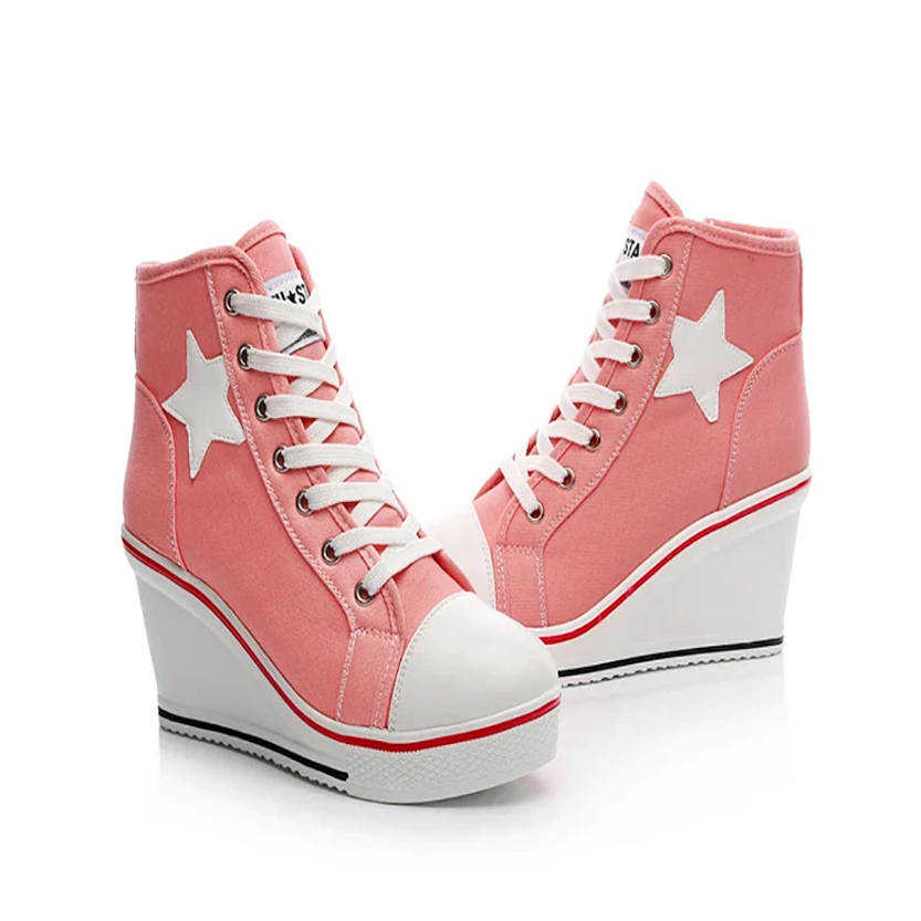 Funki Findz | Boots | Women's Canvas Elevator Platform Sneaker
