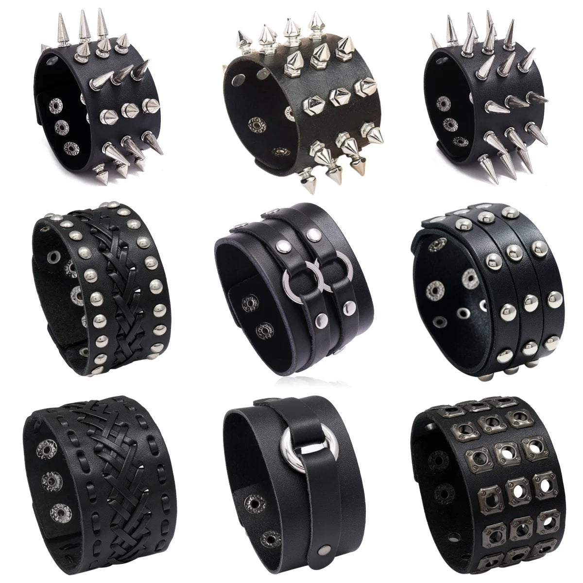 Funki Findz | Bracelets | Unisex Wide Cuff Goth Bracelet