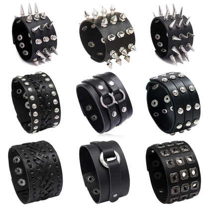 Funki Findz | Bracelets | Unisex Wide Cuff Goth Bracelet
