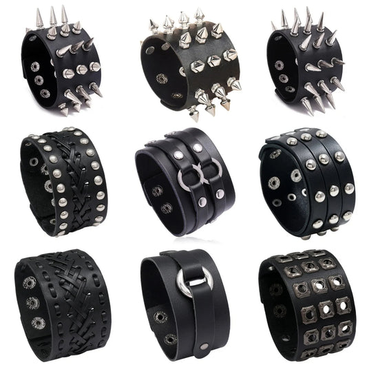 Funki Findz | Bracelets | Unisex Wide Cuff Goth Bracelet