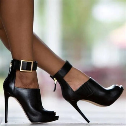Funki Findz | Shoes | Women's High Buckle Strap Stiletto Sandal