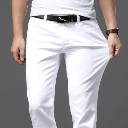 Funki Findz | Pants | Men's Fashion Slim Fit White Stretch Jeans