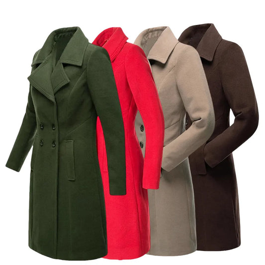 Funki Findz | Jackets | Women's Slim Fit Double Breast Overcoat