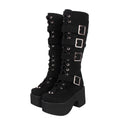 Funki Findz | Boots | Women's Harajuku Flock Buckle Boots