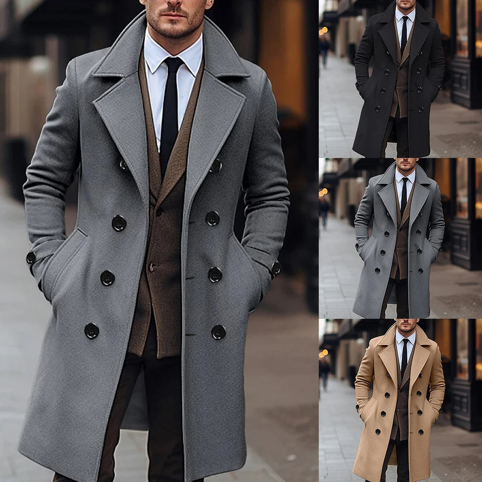 Funki Findz | Jackets | Men's Large Button Business Overcoat