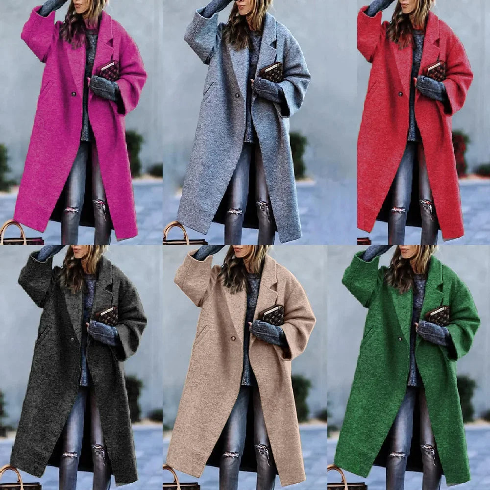 Funki Findz | Jackets | Women's Soft Woolen Loose Overcoat