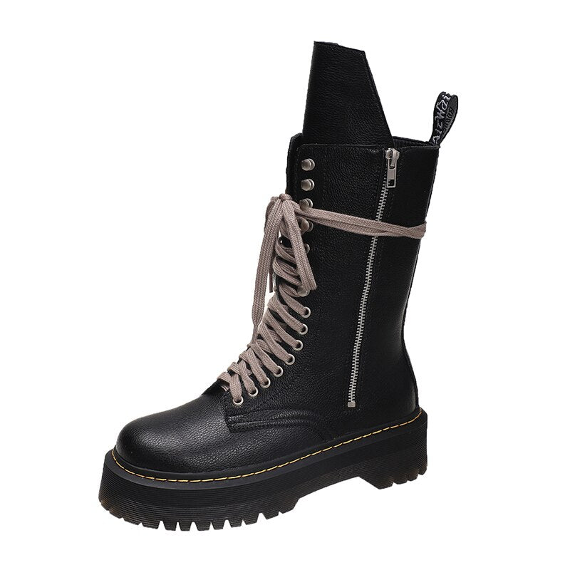 Funki Findz | Boots | Women's Mid Calf Biker Style Punk Boots