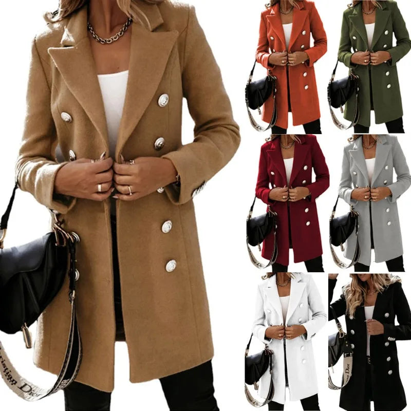 Funki Findz | Jackets | Women's Suit Collar Double Breast Coats