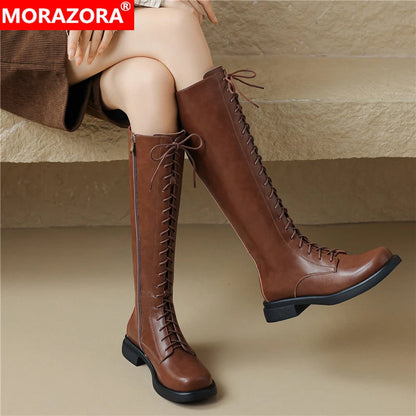 Funki Findz | Boots | Women's Real Leather Lace Up Riding Boot