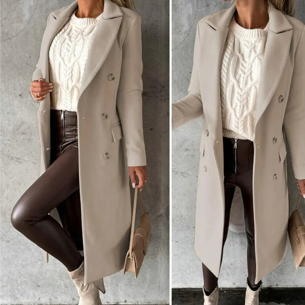 Funki Findz | Jackets | Women's Double Breasted Long Overcoat