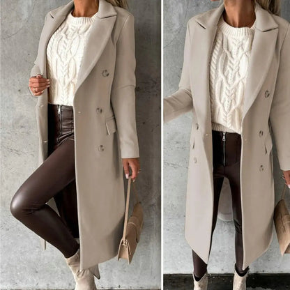 Funki Findz | Jackets | Women's Double Breasted Long Overcoat