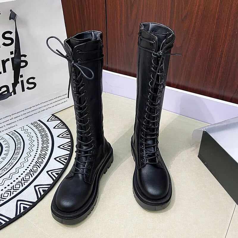 Funki Findz | Boots | Women's Gothic Lace Up High Top Boots