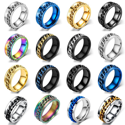 Funki Findz | Rings | Men's Moveable Ring | Titanium Steel Ring
