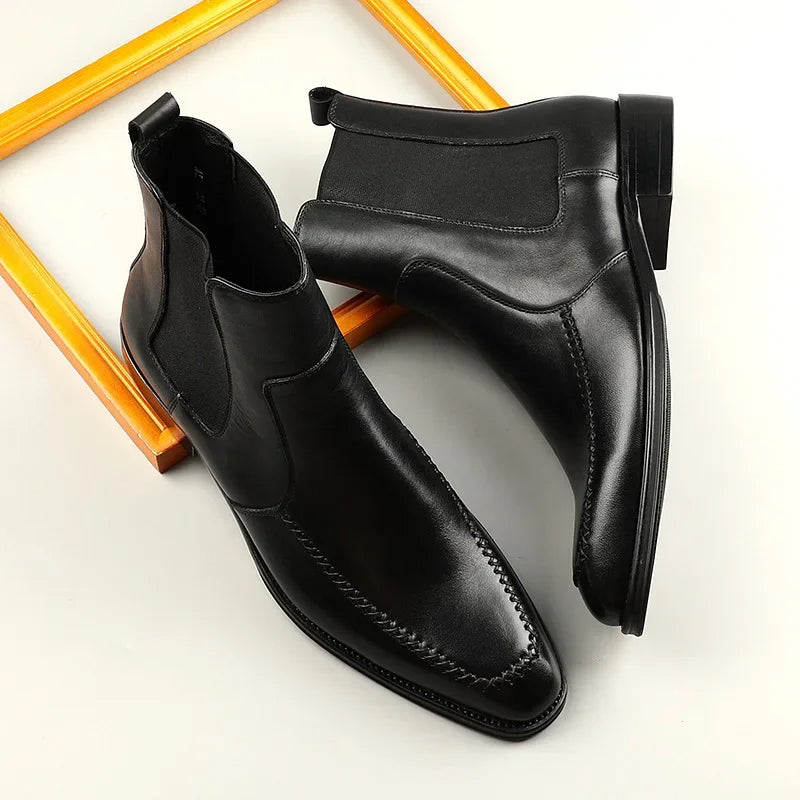 Funki Findz | Boots | Men's Elegant Leather Chelsea Ankle Boots