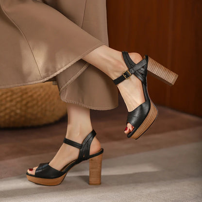 Funki Findz | Shoes | Women's Real Leather Chunky Summer Sandals